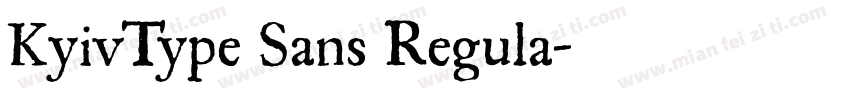 KyivType Sans Regula字体转换
